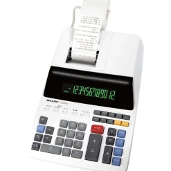 SHARP EL-2607LG Tischrechner druckend lichtgrau