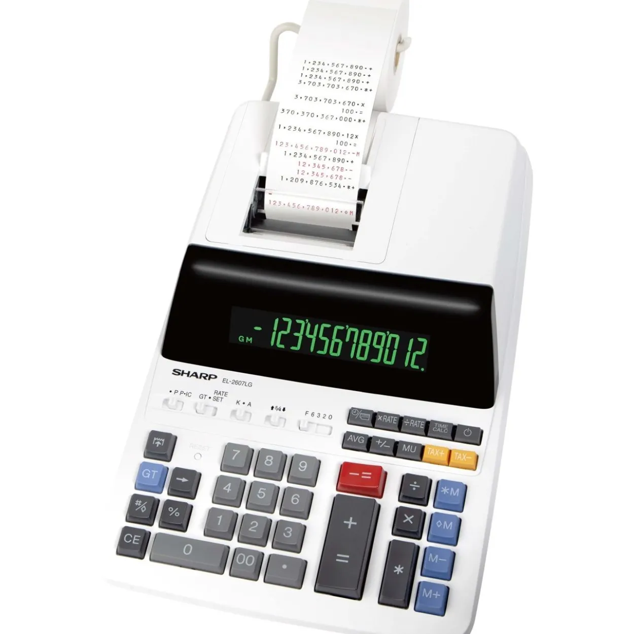 SHARP EL-2607LG Tischrechner druckend lichtgrau