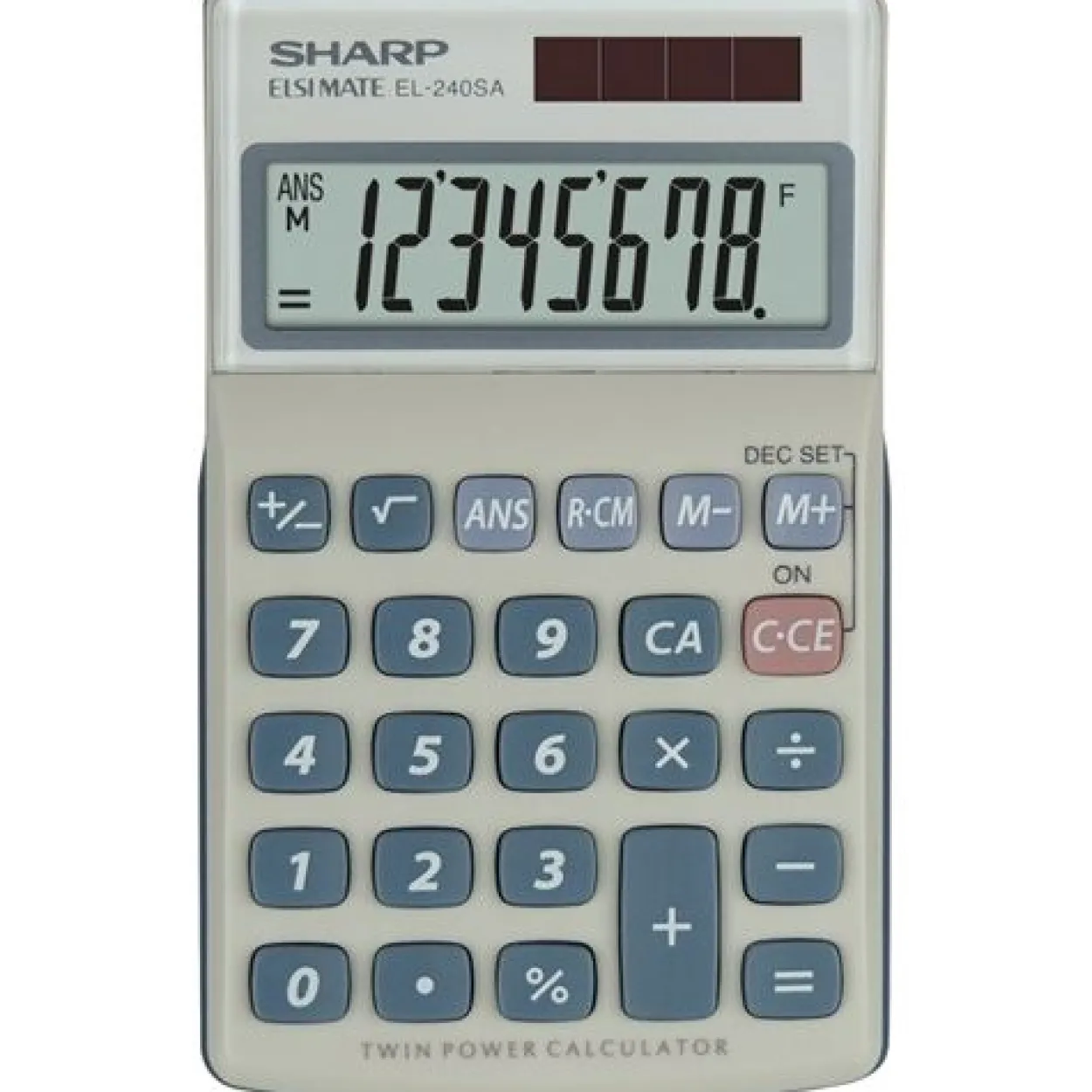 SHARP EL-240SA Taschenrechner lichtgrau
