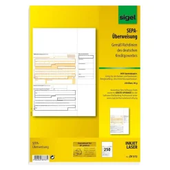 sigel Bankformular "PC-SEPA-Überweisung", DIN A4 (ZV572)