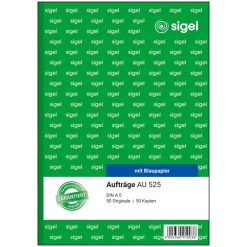 sigel Formularbuch "Auftrag", A5, 2 x 50 Blatt, Blaupapier