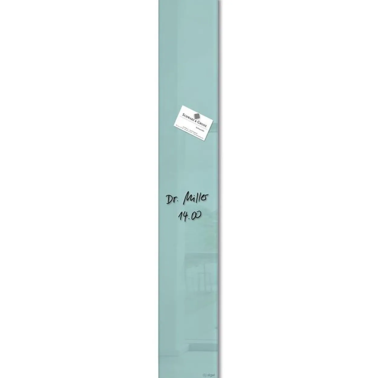 SIGEL Glas-Magnettafel artverum® 12,0 x 78,0 cm aquamarin