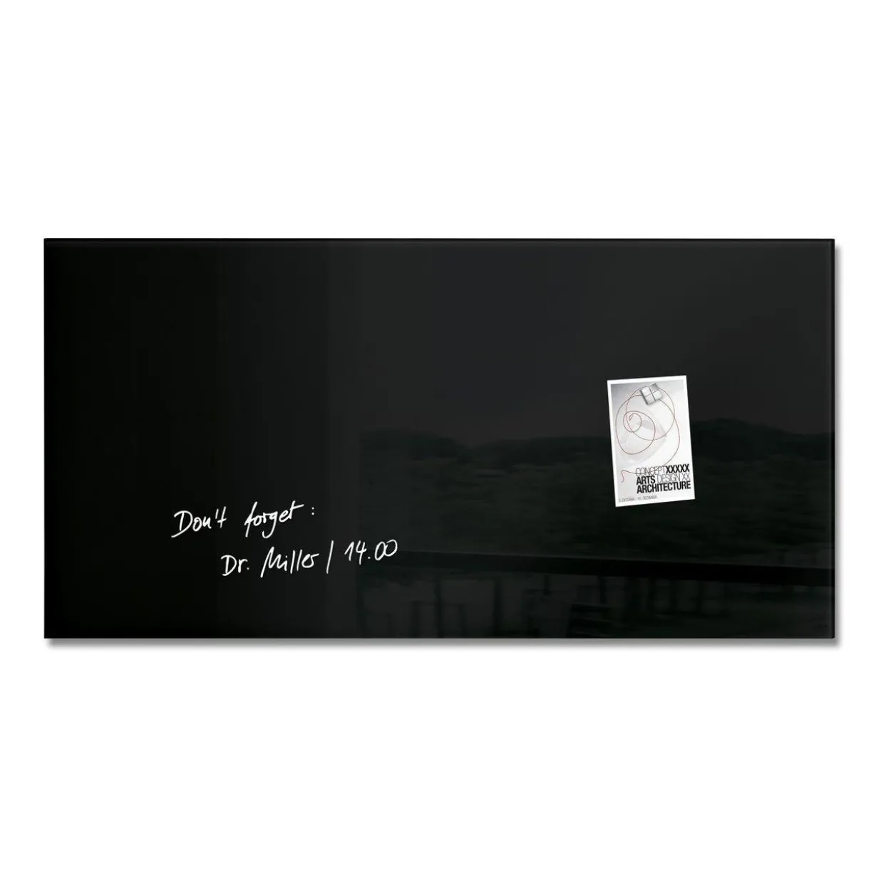 SIGEL Glas-Magnettafel artverum® 91,0 x 46,0 cm schwarz