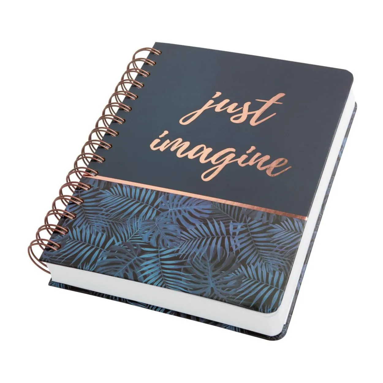 SIGEL Notizbuch mit Spirale Jolie® ca. DIN A5 punktraster, dunkelblau/kupfer Hardcover 240 Seiten