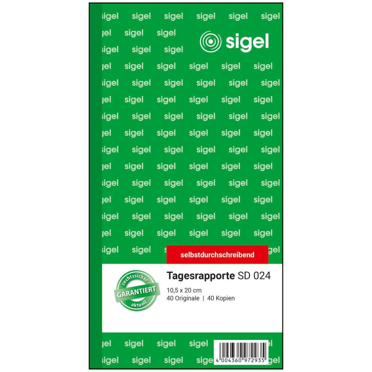 SIGEL Tagesrapport Formularbuch SD024