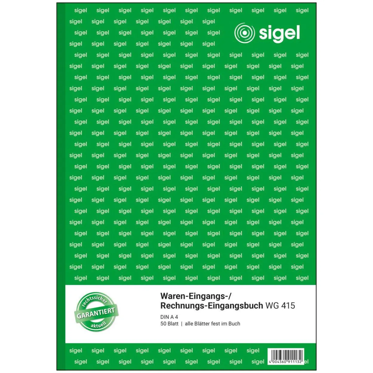SIGEL Waren-/Rechnungs-Eingangsbuch Formularbuch WG415
