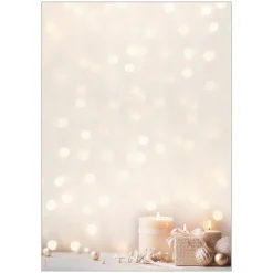 SIGEL Weihnachtsbriefpapier Golden Glow Motiv DIN A4 90 g/qm 100 Blatt