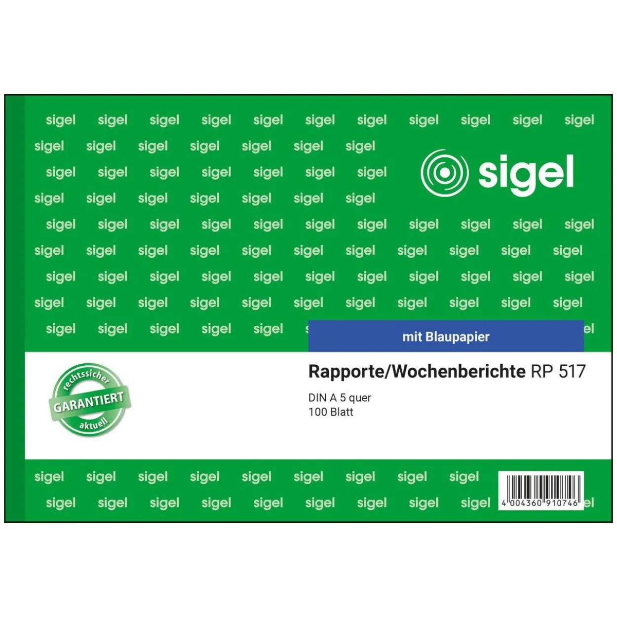 SIGEL Wochenbericht Formularbuch RP517