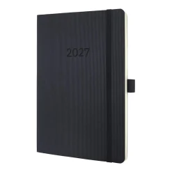 SIGEL Wochenkalender Conceptum 2027 ca. A5 Softcover schwarz, 1 St. geriffelter Kunststoff-Einband