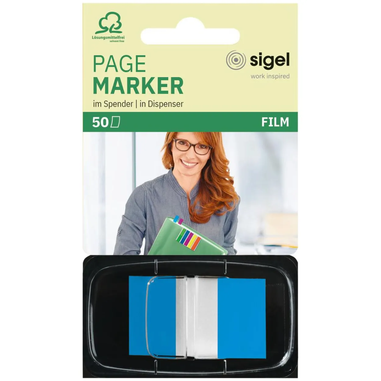 SIGEL Z-Marker Haftmarker blau 50 Streifen
