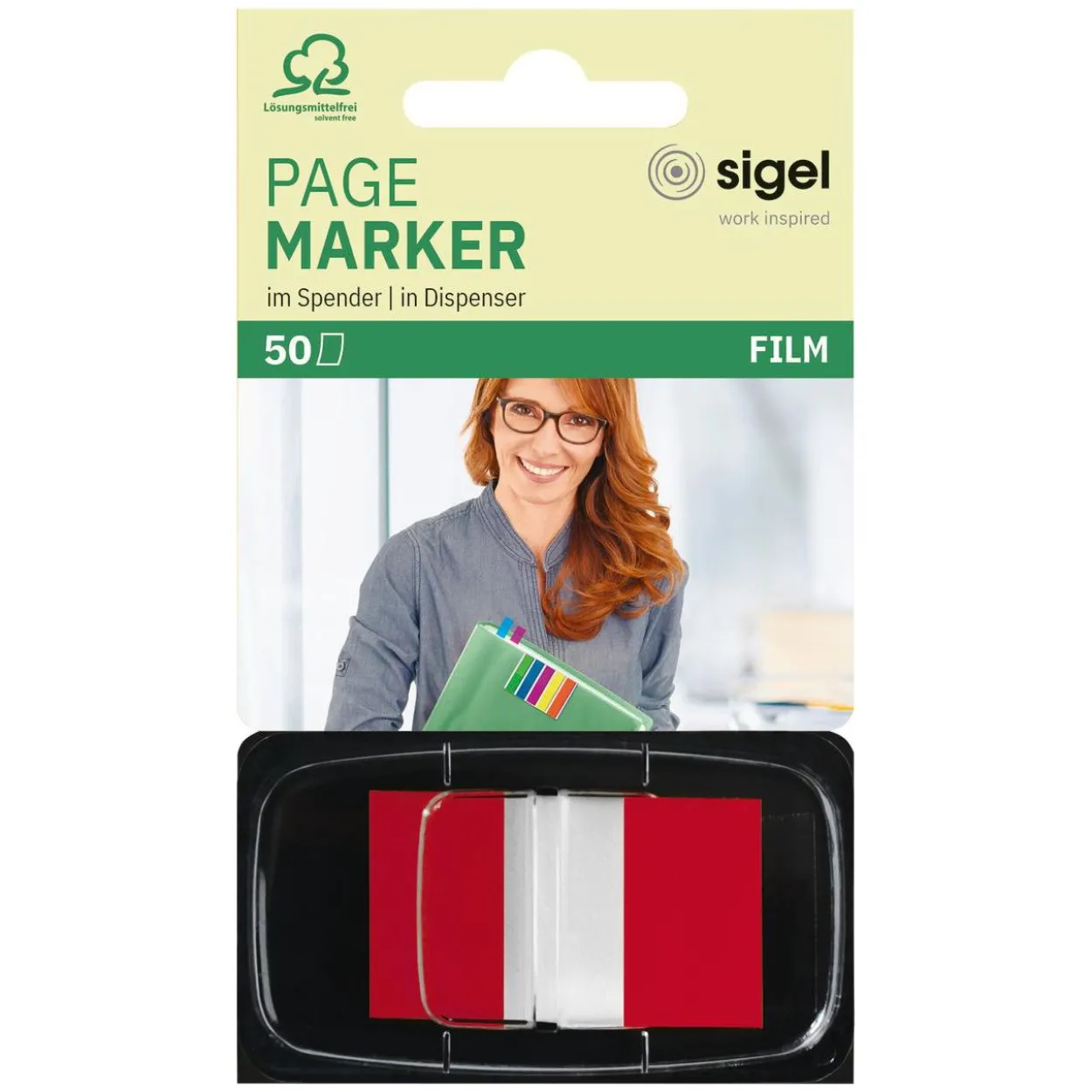SIGEL Z-Marker Haftmarker rot 50 Streifen