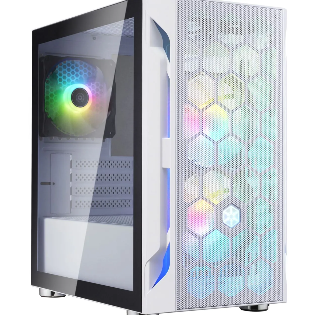 Silverstone Fara H1M Pro Micro-ATX Gehäuse, Tempered Glass - weiß