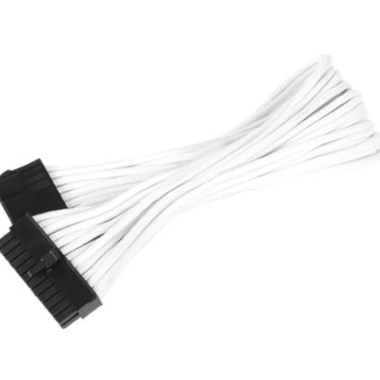 Silverstone 24-Pin 30cm sleeved weiß ATX Verlängerung für Netzteile (SST-PP07-MBW)