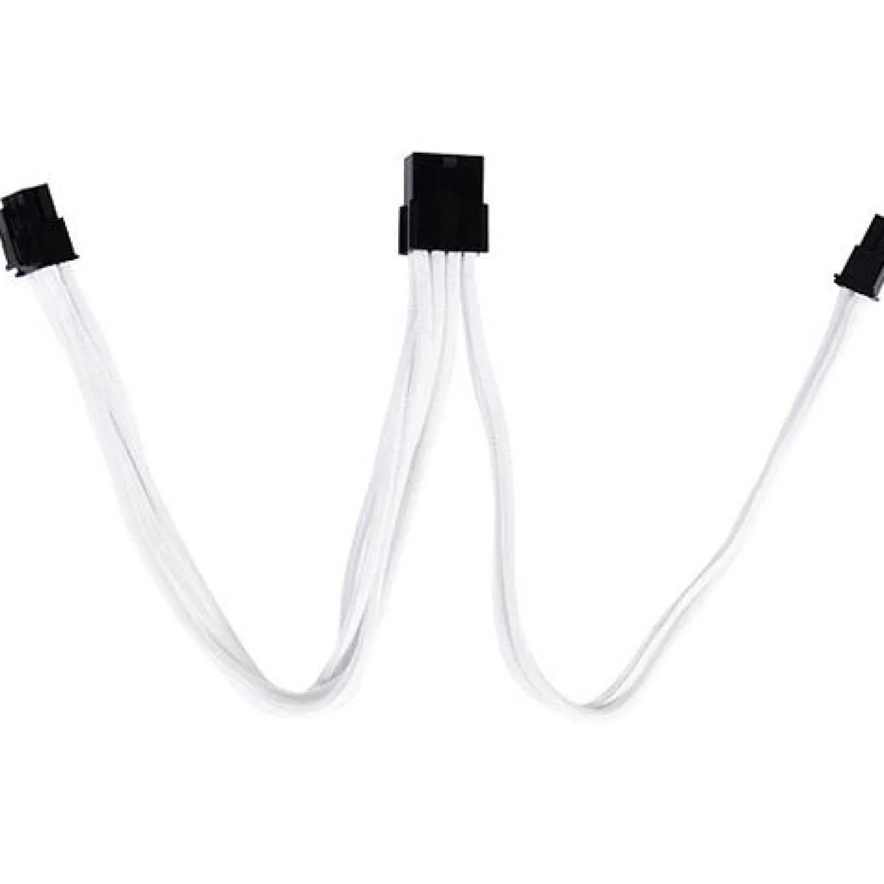 Silverstone 8-Pin-PCIe auf 6+2-Pin-PCIe Verlängerung - 250mm weiß