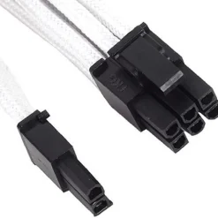 Silverstone 8-Pin-PCIe auf 6+2-Pin-PCIe Verlängerung - 250mm weiß