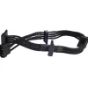 Silverstone 4-Pol-Molex auf 4x SATA Verlängerung - 300mm schwarz