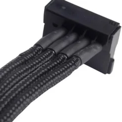 Silverstone 4-Pol-Molex auf 4x SATA Verlängerung - 300mm schwarz