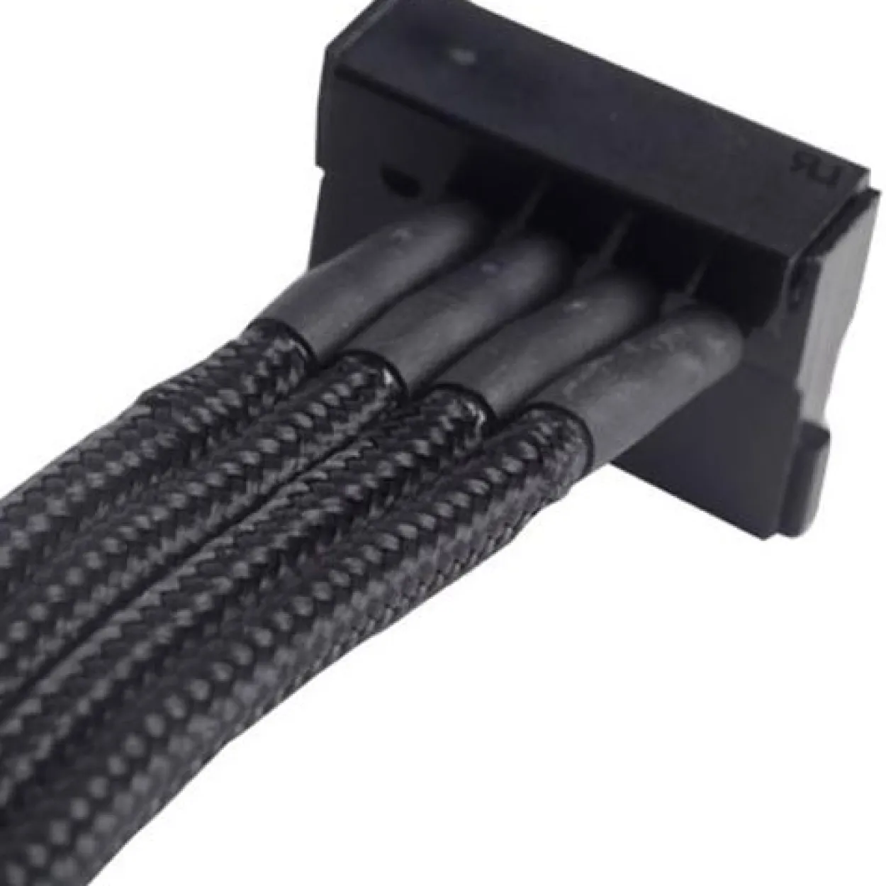 Silverstone 4-Pol-Molex auf 4x SATA Verlängerung - 300mm schwarz