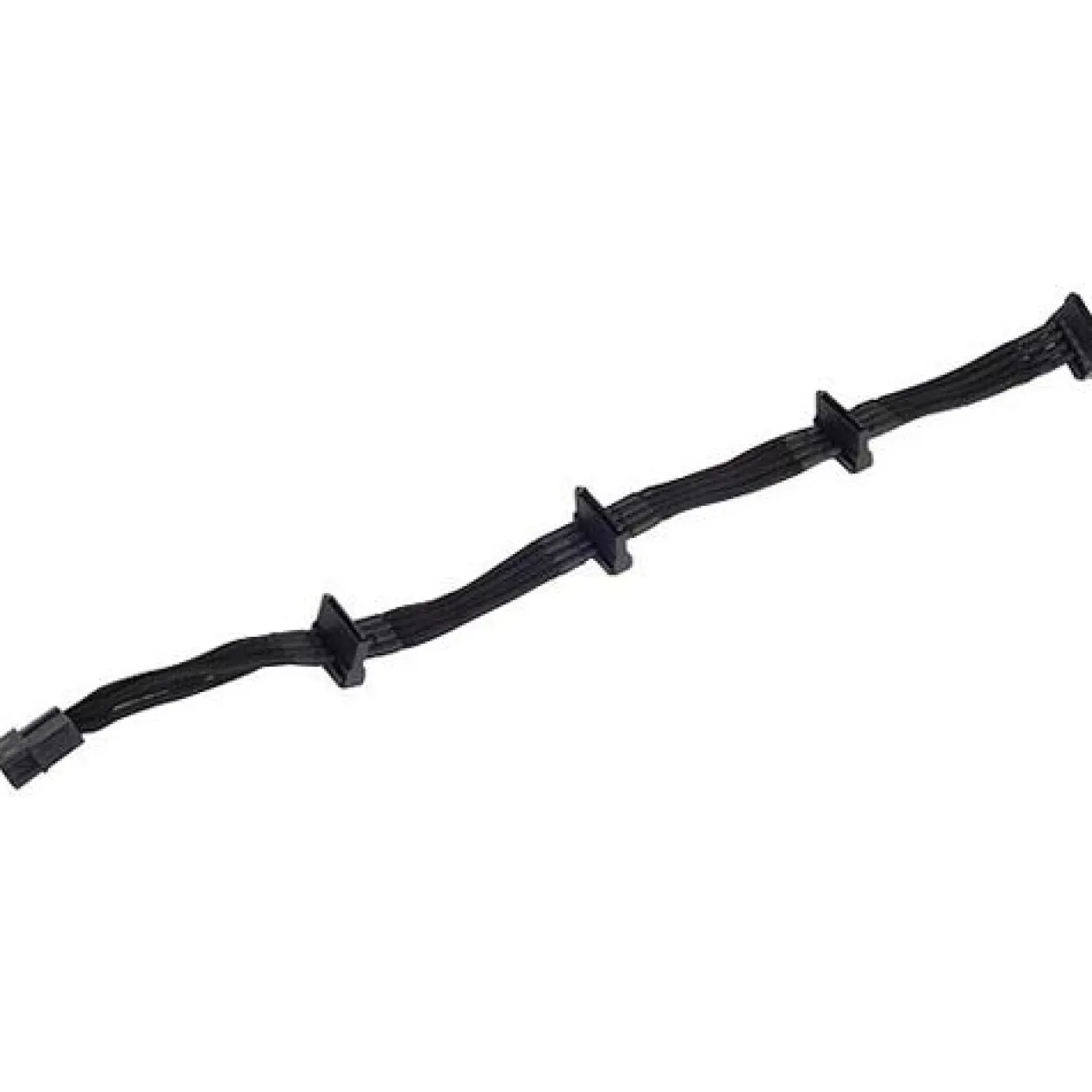 Silverstone 4-Pol-Molex auf 4x SATA Verlängerung - 300mm schwarz