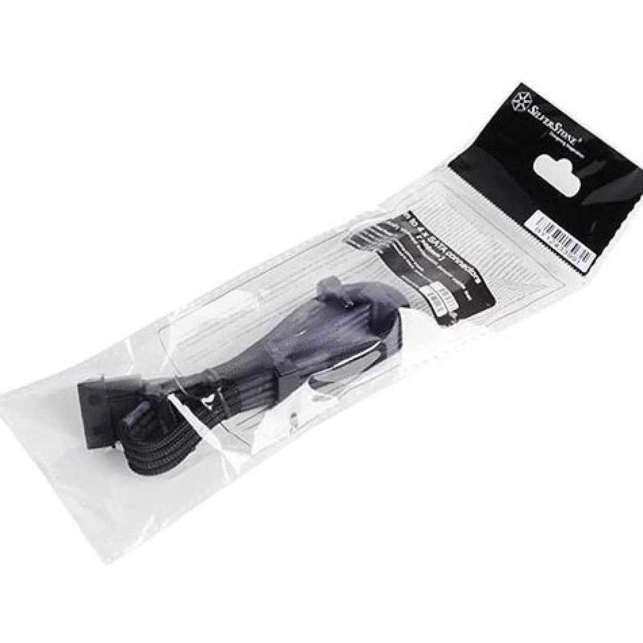 Silverstone 4-Pol-Molex auf 4x SATA Verlängerung - 300mm schwarz