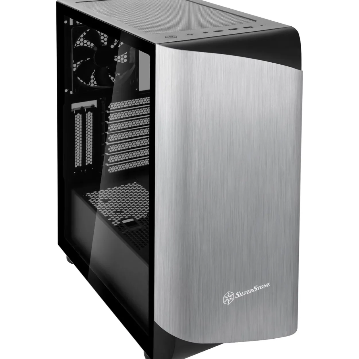 Silverstone Seta A1 Midi-Tower, Tempered Glass - schwarz