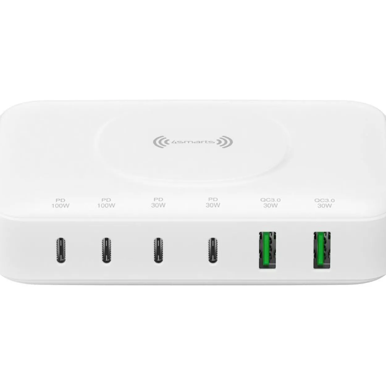 4SMARTS 7IN1 GAN LADESTATION 100W MIT WIRELESS WEISS
