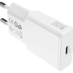 4smarts Netzladegerät PDPlug Slim 20W GaN 1C und USB-C Kabel 1,5m weiß
