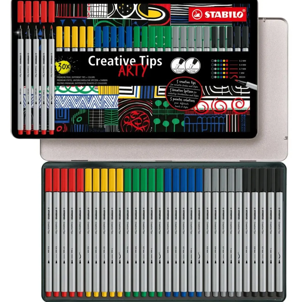 STABILO ARTY CLASSIC Filzstifte farbsortiert, 30 St.