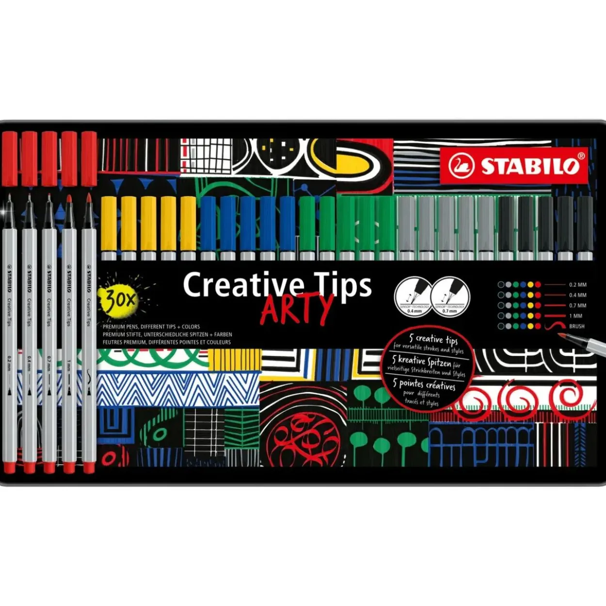 STABILO ARTY CLASSIC Filzstifte farbsortiert, 30 St.