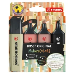 STABILO BOSS ORIGINAL Textmarker farbsortiert, 4 St.
