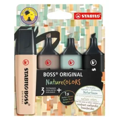 STABILO BOSS ORIGINAL Textmarker farbsortiert, 4 St. (EO70/4-2-5)