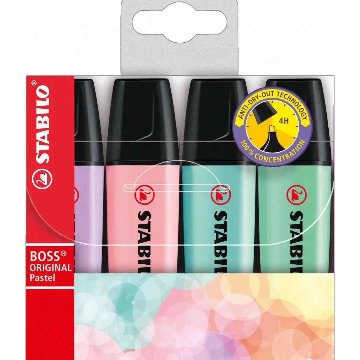 STABILO BOSS ORIGINAL Textmarker farbsortiert, 4 St. (70/4-2)