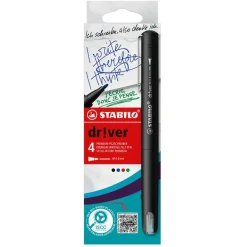 STABILO dr!ver Fineliner farbsortiert 0,8 mm, 4 St.