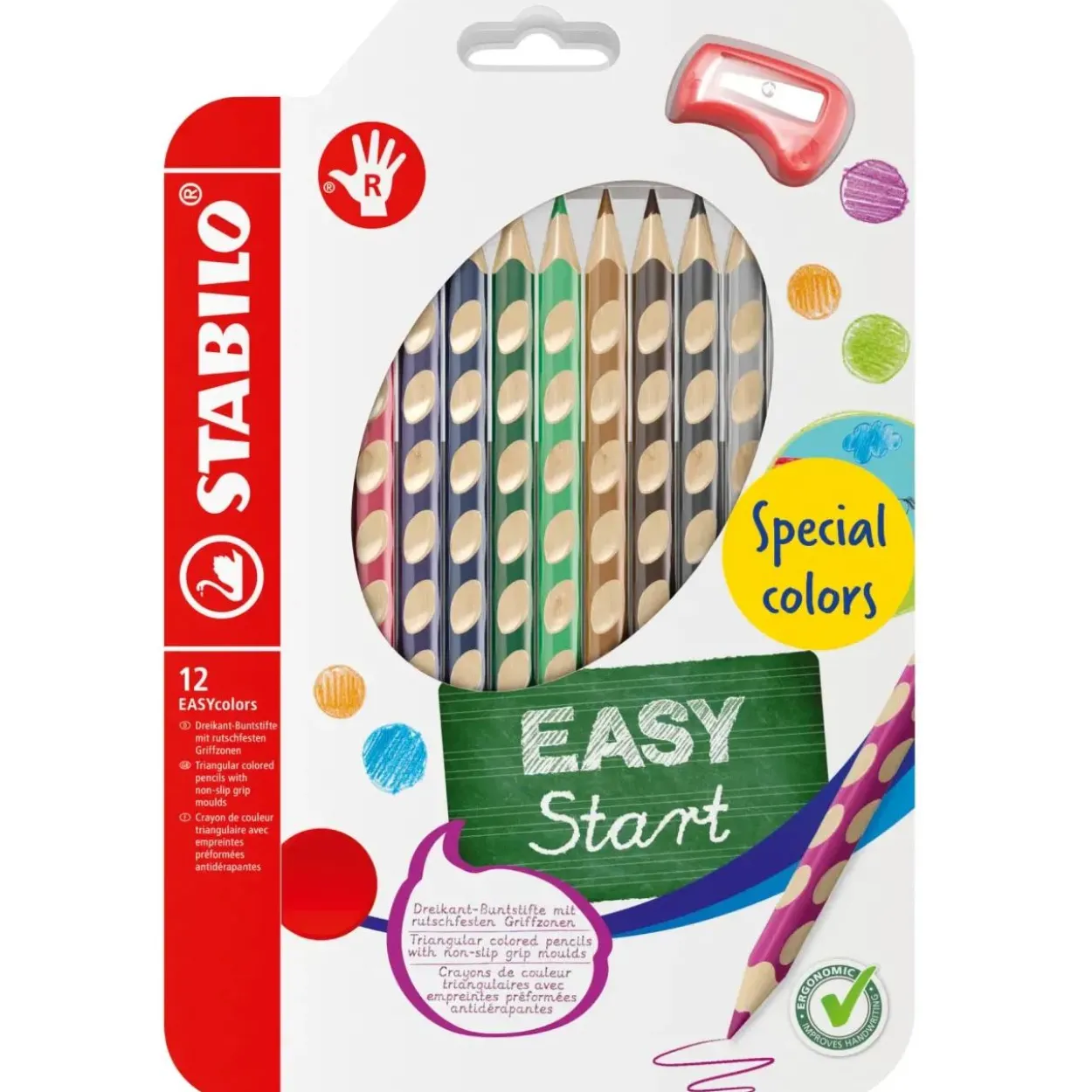 STABILO EASYcolors R Buntstifte farbsortiert, 12 St.