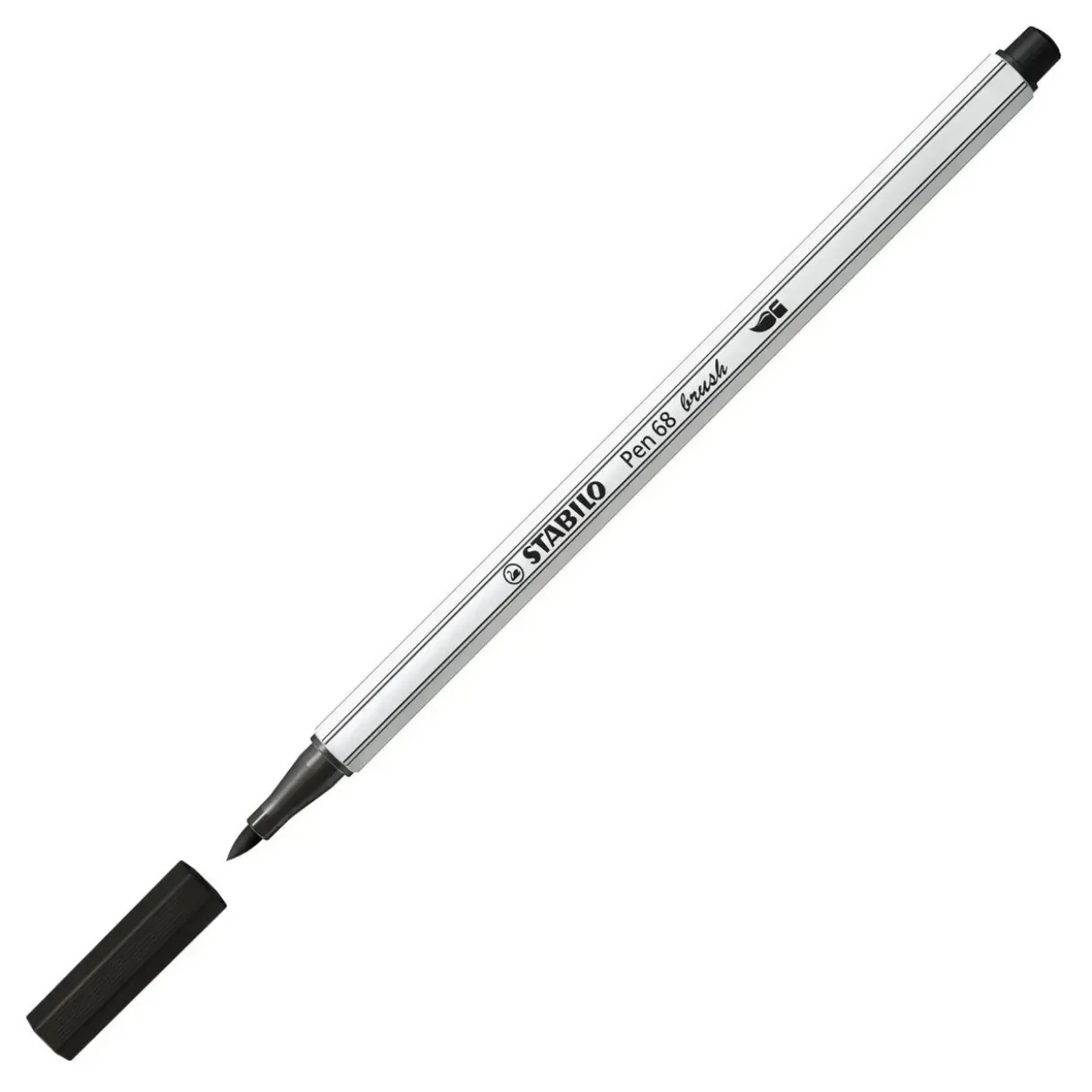 STABILO Pen 68 brush Brush-Pens schwarz, 10 St.