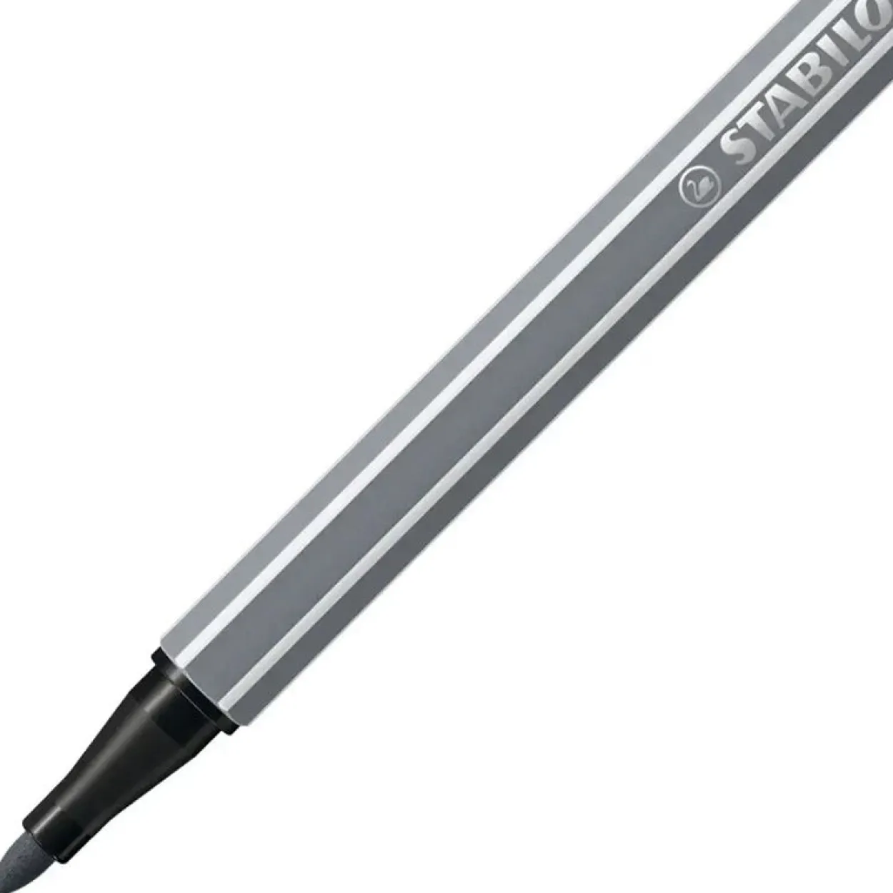 STABILO Pen 68 Filzstift grau, 1 St.