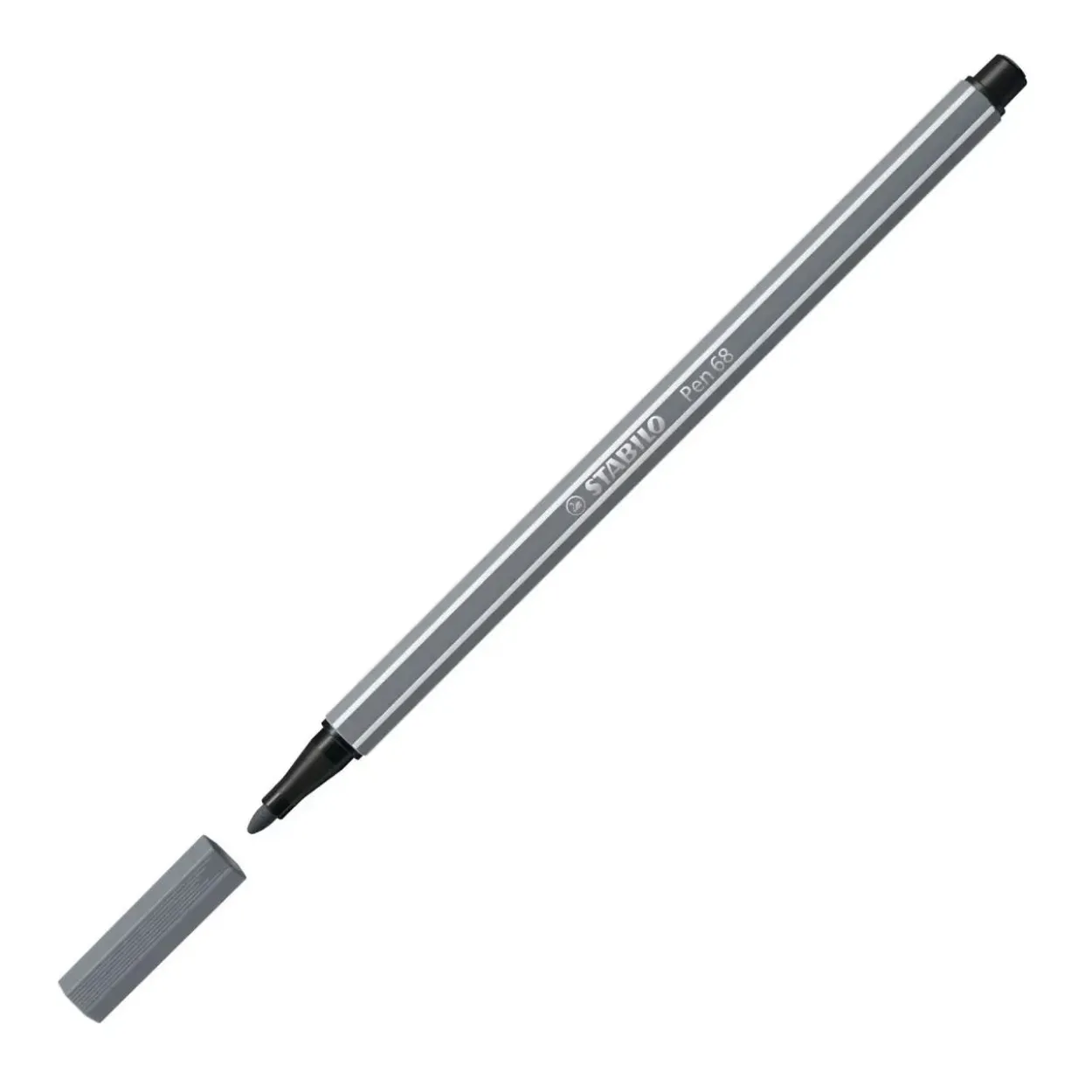 STABILO Pen 68 Filzstift grau, 1 St.