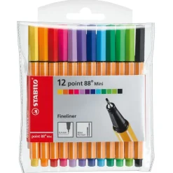 STABILO Point 88 Mini Fineliner farbsortiert 0,4 mm, 12 St.