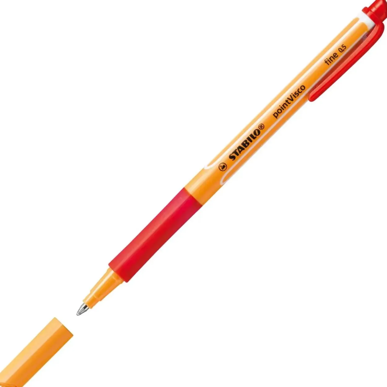 STABILO pointVisco Gelschreiber orange 0,5 mm, Schreibfarbe: rot, 10 St.