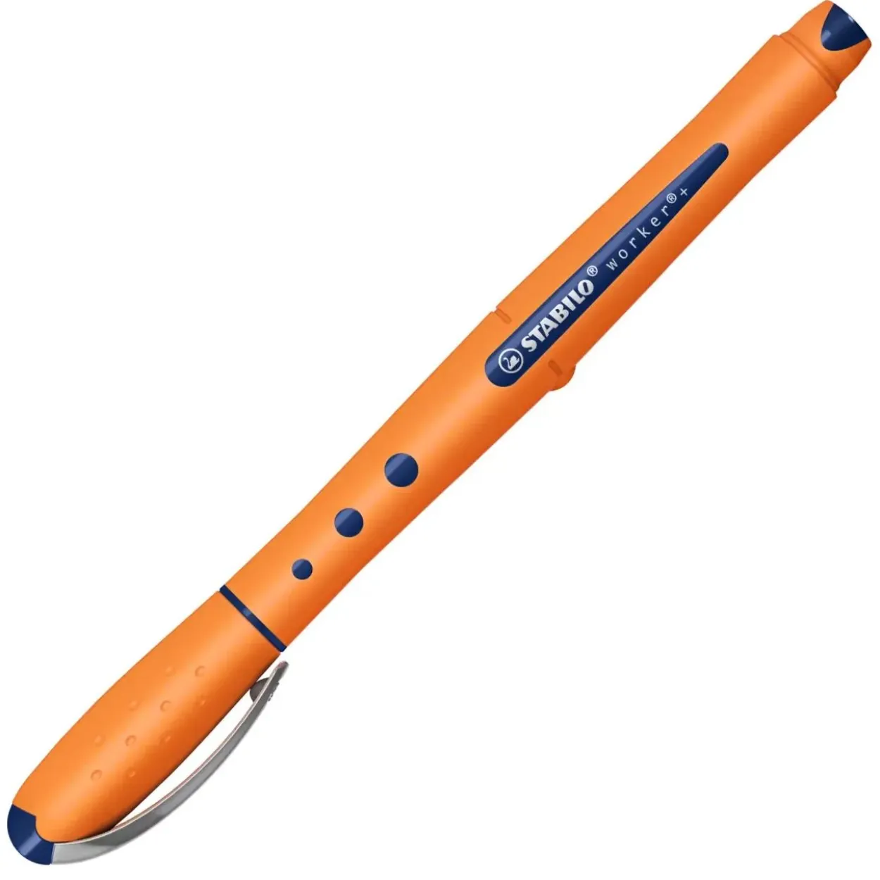 STABILO worker+ Tintenroller orange 0,5 mm, Schreibfarbe: rot, 1 St.