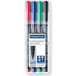STAEDTLER Lumocolor Permanent-Marker 317M, 4er Etui
