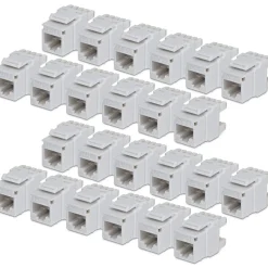 STARTECH CAT6 KEYSTONE JACK 24-PACK 24-PACK180-DEGREE 110 PUNCH DOWN grau