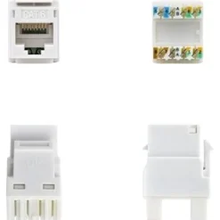 STARTECH CAT6 KEYSTONE JACK 24-PACK 24-PACK180-DEGREE 110 PUNCH DOWN grau