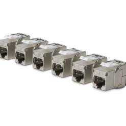 STARTECH CAT8 KEYSTONE JACK 6-PACK 6-PACK180-DEGREE/TOOLLESS/SHIELD