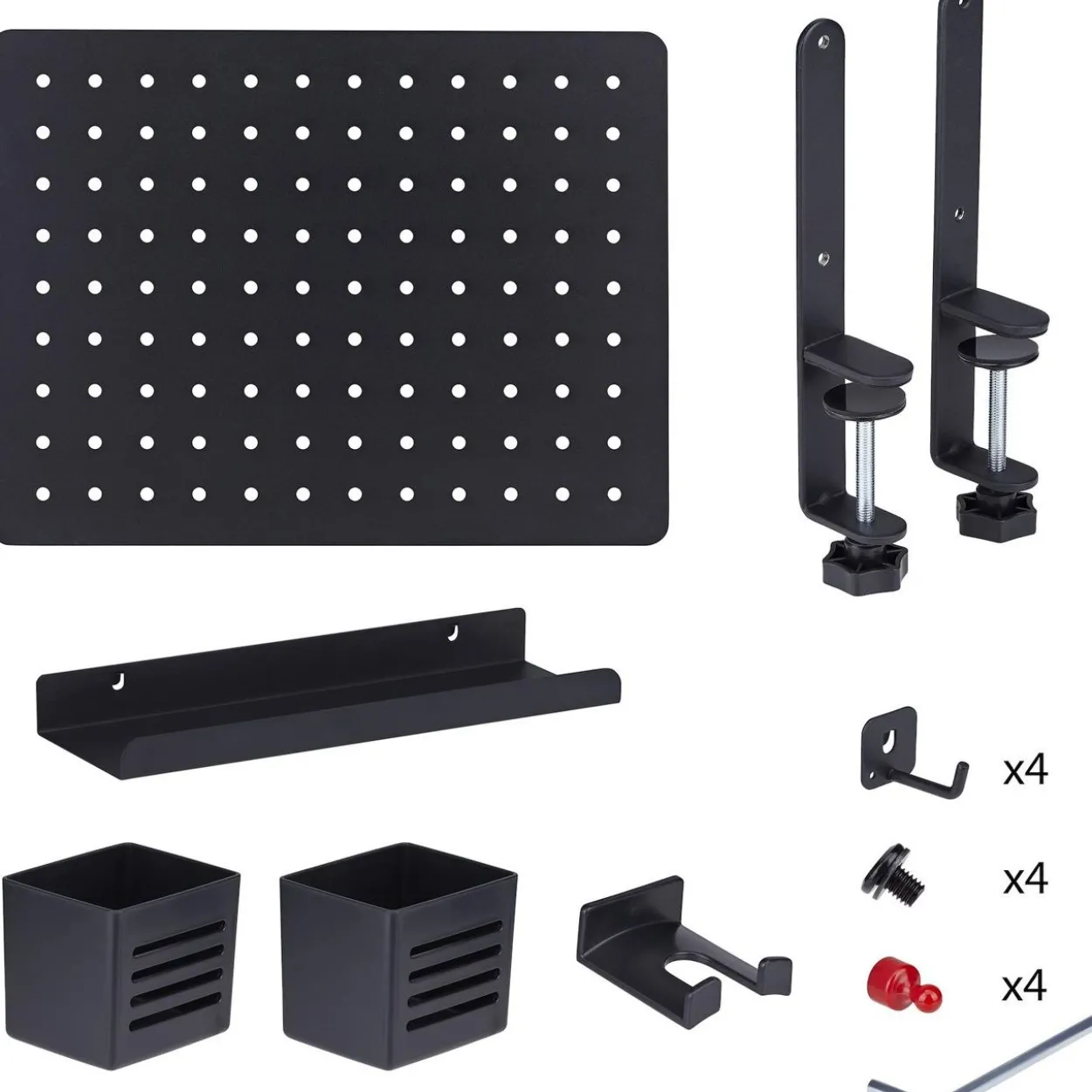Startech CLAMP-ON PEGBOARD ORGANIZER WITH ACCESSORIES STEEL BLACK