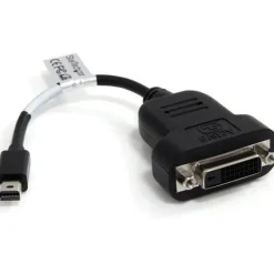 Startech Displayport 1.1a Adapter aktiv Mini Displayport Stecker auf DVI 24+1 Buchse Schwarz LSZH