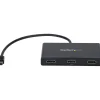 Startech Displayport Adapter Mini Displayport Stecker auf 3x HDMI-Buchse Schwarz mit Netzteil / MST