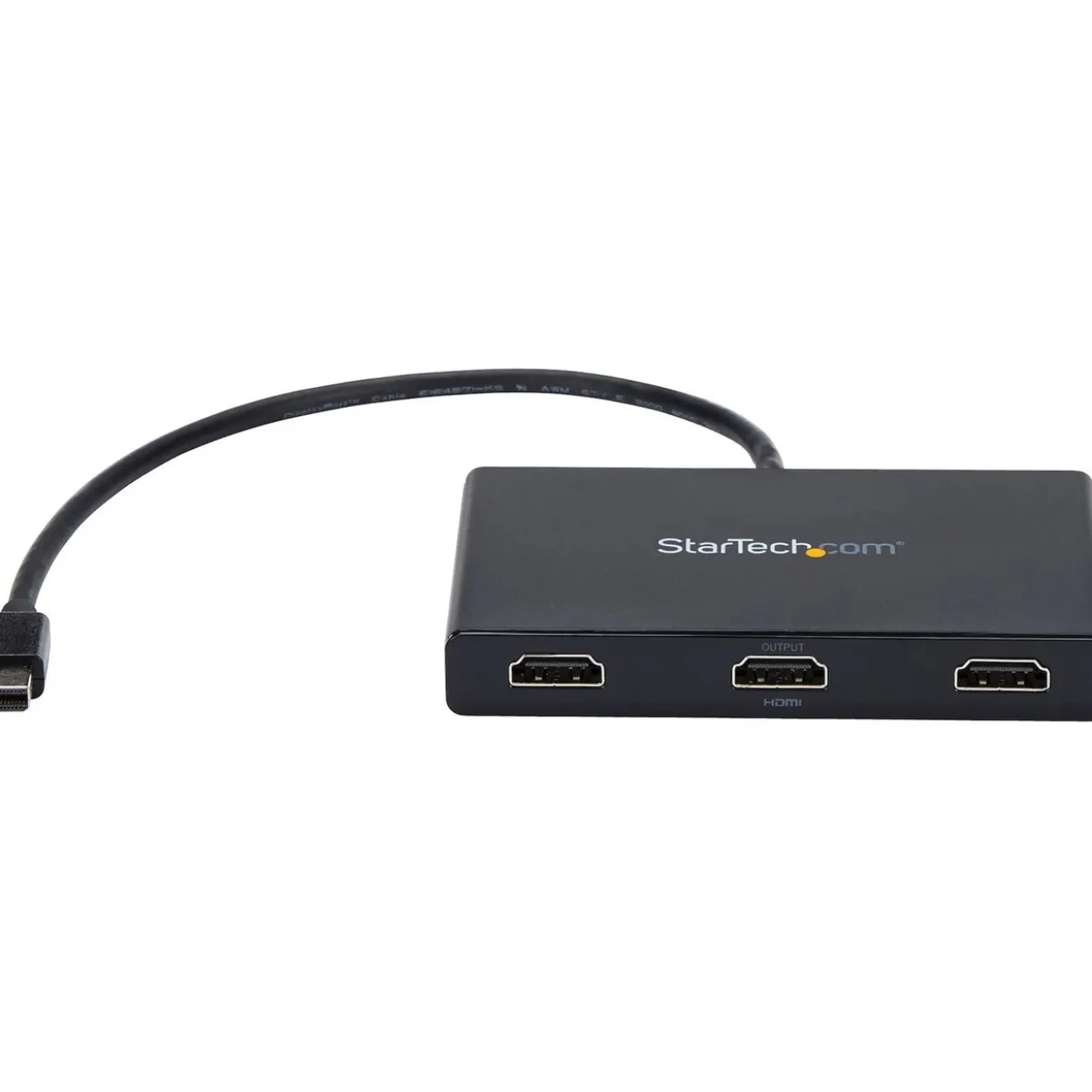 Startech Displayport Adapter Mini Displayport Stecker auf 3x HDMI-Buchse Schwarz mit Netzteil / MST