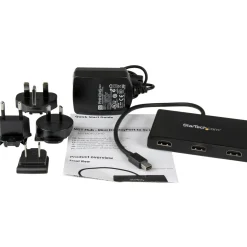 Startech Displayport Adapter Mini Displayport Stecker auf 3x HDMI-Buchse Schwarz mit Netzteil / MST