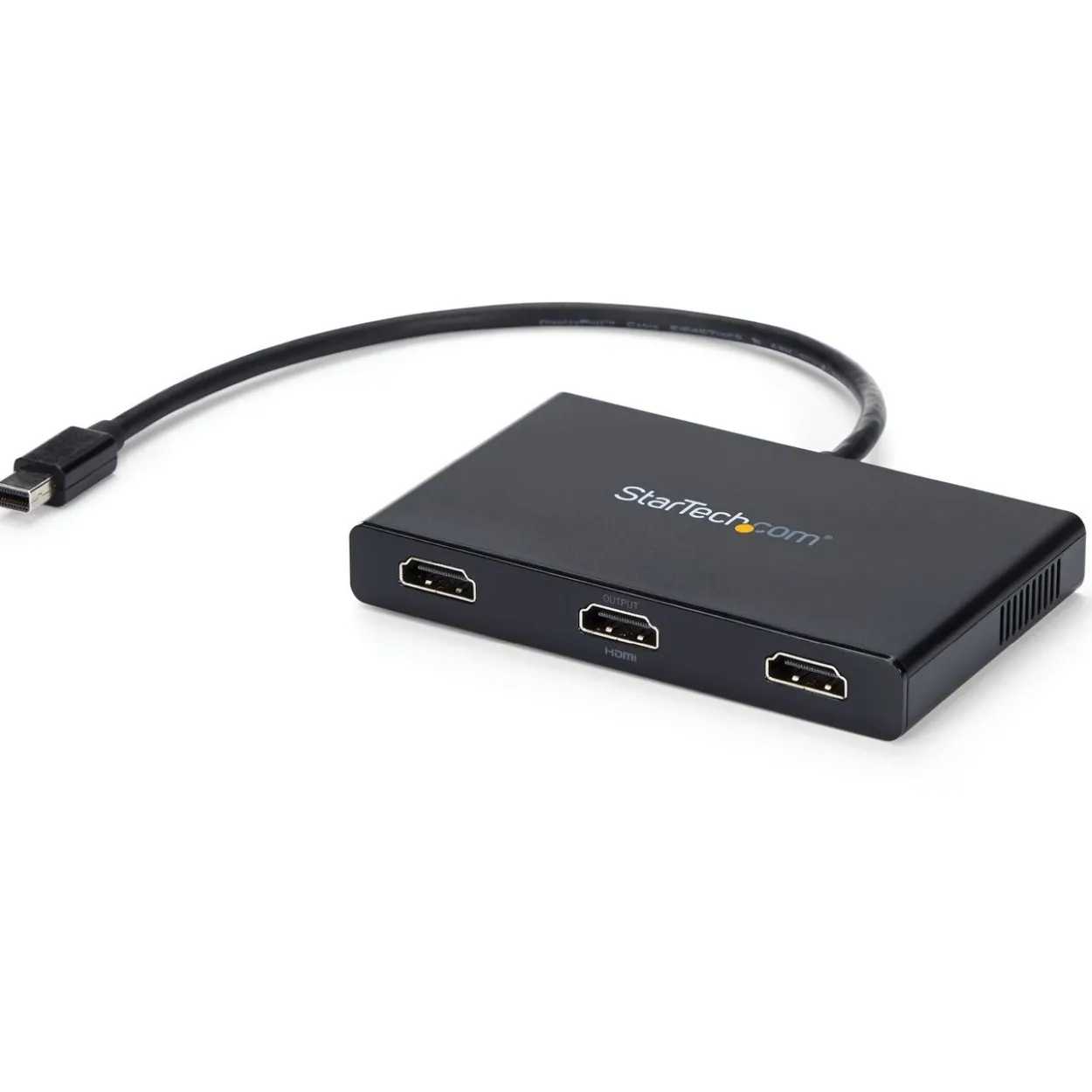 Startech Displayport Adapter Mini Displayport Stecker auf 3x HDMI-Buchse Schwarz mit Netzteil / MST